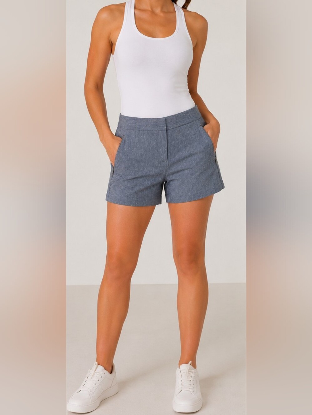 Theory Classic Blue Women's Tailored Shorts